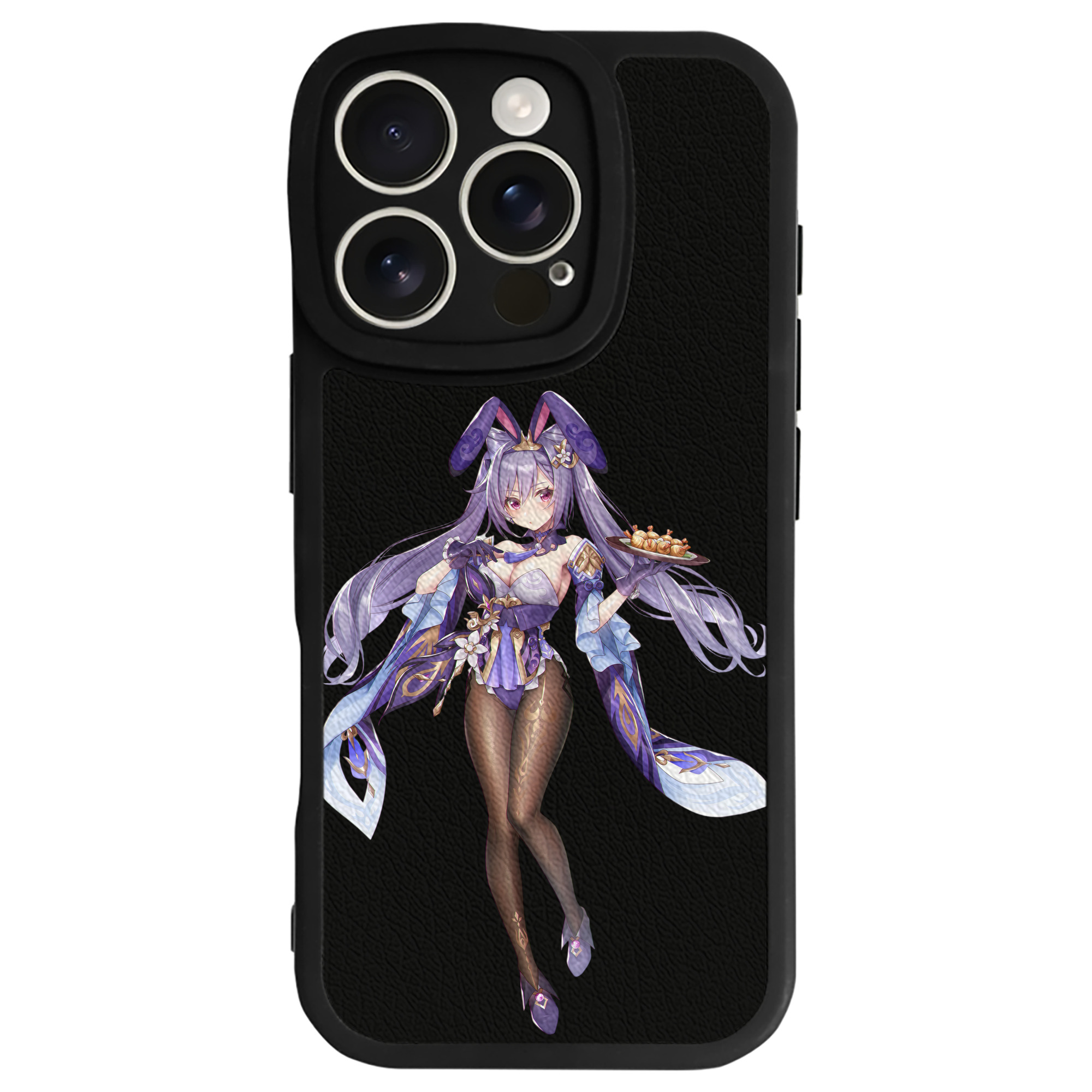 げんし神 刻晴 こくせい genshin Kokusei 【iPhone 16シリーズ対応】シリコンスマホケース（レザー調） 材質：シリコン